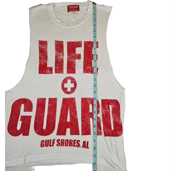 Life Guard Gulf Shore AL Tank, Size Small, White/Red - Picture 5 of 6